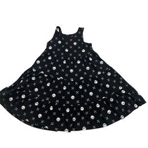 Disney Nightmare Before Christmas Jack Skeleton Sleeveless Girls Dress Size 8